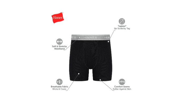 Hanes Boys' Boxer Briefs, Moisture-wicking Underwear for Boys & Toddlers, Assorted, 10 Or 12 Pack thumbnail 4