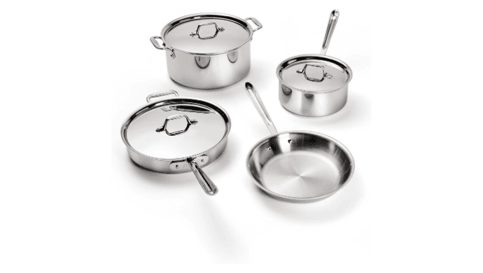 All-Clad D3® Stainless Steel Cookware Set, 7-Piece, Made in the USA thumbnail 1