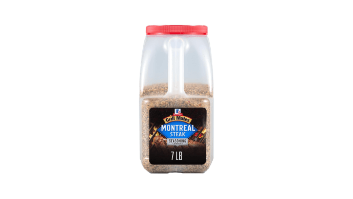 McCormick Grill Mates Montreal Steak Seasoning, 7 lb - One 7 Pound Container Montreal Steak Rub Seasoning, Ideal for Steaks, Ribs, Burgers and Vegetables for a Zesty Flavor thumbnail 1