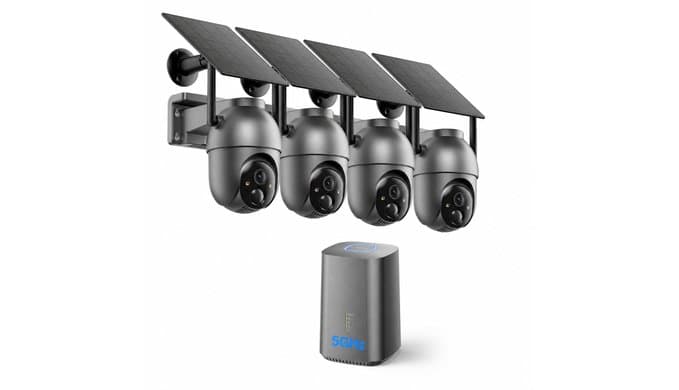 SEHMUA Security Cameras Wireless Outdoor Kit, No Monthly Fee, Local Storage thumbnail 1
