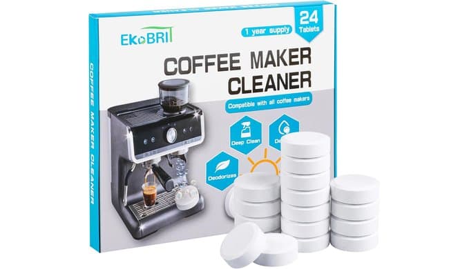 Coffee Machine Cleaner & Descaler Tablets – 24 Count Coffee Maker Cleaning Tablets for Espresso & Drip Machines, Compatible with Keurig, Nespresso, Breville & More thumbnail 1