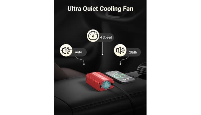 BESTEK Power Inverter DC 12-17V to AC 110V - 300W Car Plug Adapter Outlet thumbnail 5