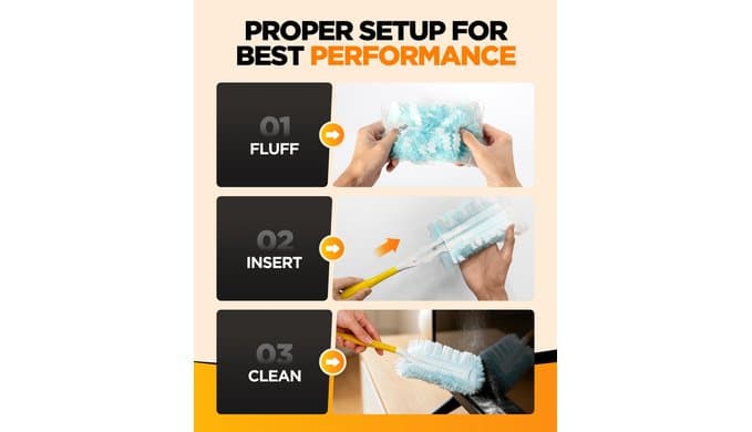 64 Count Duster Refills for Swiffer Duster, Multi-Layer Capture Duster Refills with 4X Microfibers & Nonwovens, Unscented Dusters for Cleaning Home, Furniture, Blinds & Vent (Handle Not Included) thumbnail 5