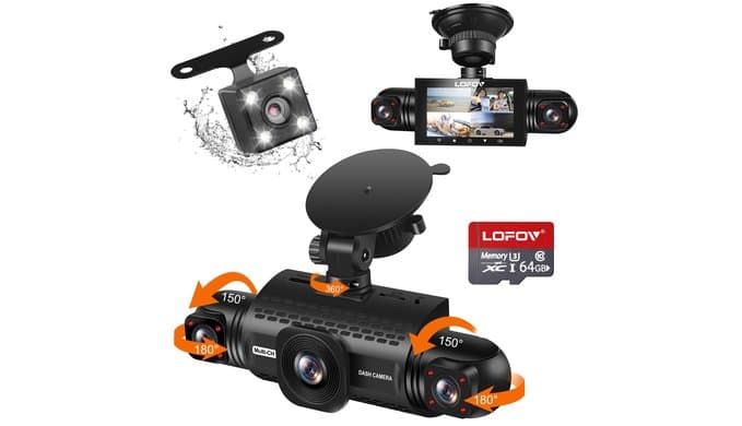4 Channel Dash Cam 360° View 5G WiFi & APP Control thumbnail 1