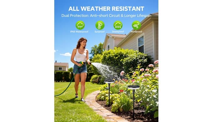 LETMY Solar Pathway Lights Outdoor, 8 Pack Bright Solar Garden Lights thumbnail 5