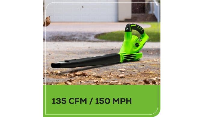 Greenworks 40V Cordless Leaf Blower, 135 CFM, 2.0 Ah Battery and Charger thumbnail 5