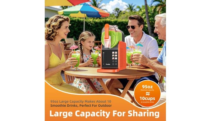 Max 95oz Slushie Machine with 6 Smart Presets, No Ice Needed Frozen Drink Maker for Home, Quick 30-Min Freeze for Slush, Margaritas, Smoothies, Ice Cream & More, Large Capacity Party Slushy Maker thumbnail 5
