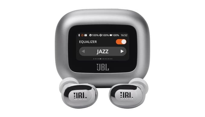 JBL Live Buds 3 - Cancelling Bud-Type Earbuds - Silver thumbnail 1