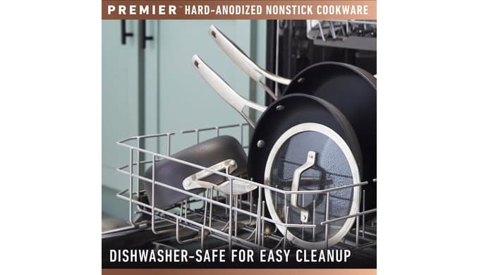 Calphalon Premier Hard-Anodized Nonstick Cookware 11-Piece Pots and Pans Set Dishwasher and Oven Safe with MineralShield Nonstick Technology Durable and Versatile Kitchen Cookware thumbnail 5