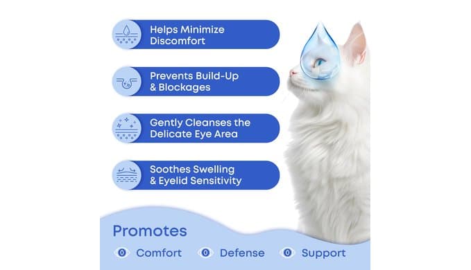 Dog Eye Drops & Eye Infection Treatment for Dogs and Cats – Soothe Infection & Allergy, Relieve Dry Eyes & Pink Eye, Pet Tear Stain Wash & Cleaner - Kitten Eye Drops for Discharge, Eye Rinse & Flush thumbnail 2