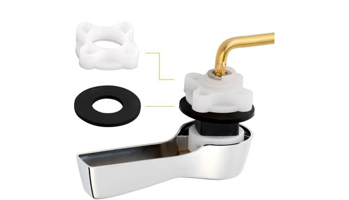 Hibbent Universal Metal Front Mount Toilet Handle Replacement Kit, Chrome thumbnail 5