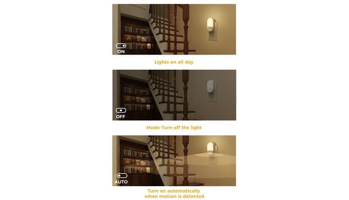 L LOHAS LED Motion Sensor Night Light, Motion Sensor Light Indoor, 30/60LM thumbnail 4