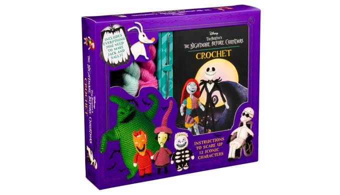 Disney Tim Burton's The Nightmare Before Christmas Crochet - Jack Skellington Amigurumi - Yarn, Safety Eyes, Crochet Hook and Instructional Booklet - ... Fans - Officially Licensed (Crochet Kits) thumbnail 2