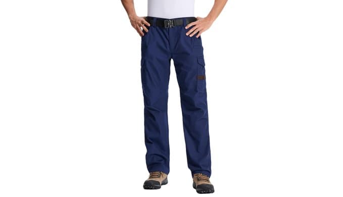Mens Cargo Tactical Pants with 11 Pockets Work Hiking Water Resistant Lightweight Ripstop Military Pants thumbnail 2