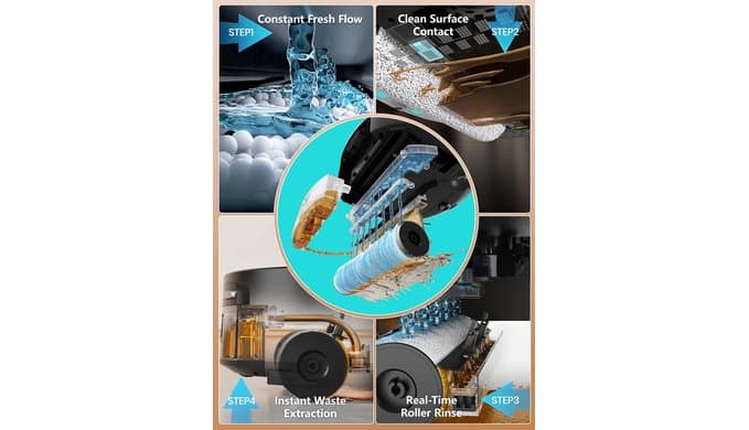 Lefant Robot Vacuum and Mop, 20000Pa Strong Suction, Self-Cleaning Roller Mop with Auto Drying, LiDAR Navigation & Obstacle Avoidance, Tangle-Free Pet Hair, Slim, 800ml Dustbin, 5G WiFi, M210 Pro OMNI thumbnail 3