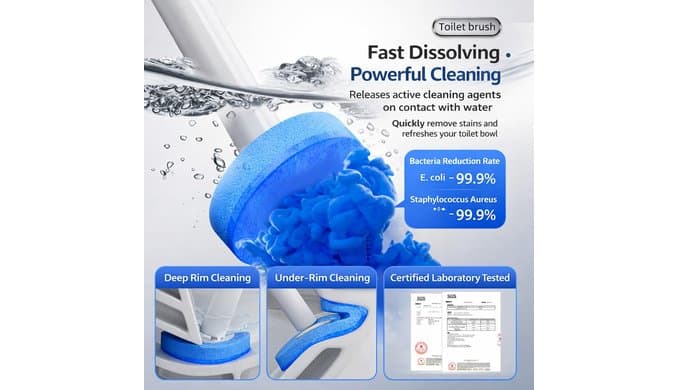 Disposable Toilet Brush with 24 Refills, Toilet Wand Kit with Holder, Wall Mounted Toilet Brush Set for Deep Cleaning Bathroom Bowl, Hygienic Toilet Bowl Cleaner Kit thumbnail 4