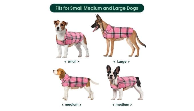 Kuoser Waterproof Dog Coat, Warm Reversible Dog Jacket with Leash Hole thumbnail 5