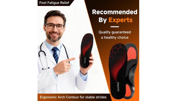 Plantar Fasciitis Insoles Men Women, Shoe Inserts for Women thumbnail 2