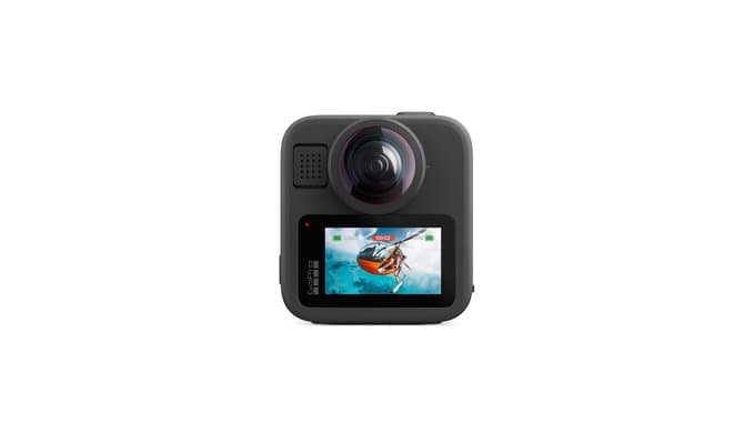 GoPro MAX2 - Waterproof 360 + Traditional Action Camera with Touch Screen, Spherical 8K Video, 29MP 360 Photos, Easy Replaceable Lenses, HyperSmooth Stabilization, 6 Microphones thumbnail 1