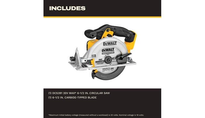DEWALT 20V MAX Circular Saw Cordless, Battery Not Included (DCS391B) thumbnail 2