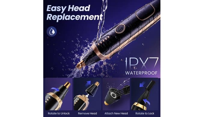 Nose and Ear Hair Trimmer for Men Women,2 in 1 LED Display Eyebrow Hair Trimmer with USB Rechargeable,2026 Portble Waterproof Facial Hair Removal with Dual-Edge Blades for Travel thumbnail 5