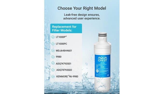 AQUA CREST LT1000PC Refrigerator Water Filter and Air Filter, 3 Combo thumbnail 2