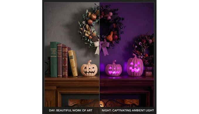 Terracotta Jack-o’-Lantern Pumpkins, LED Halloween Pumpkin Decor thumbnail 5