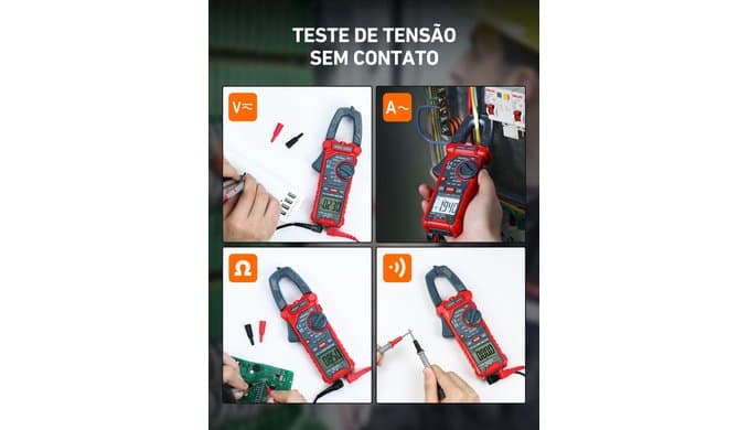 AstroAI Digital Clamp Meter Multimeter 2000 Counts Amp Voltage Tester Auto-ranging with AC/DC Voltage, AC Current, Resistance, Capacitance, Continuity, Live Wire Test, NCV, Blue thumbnail 5