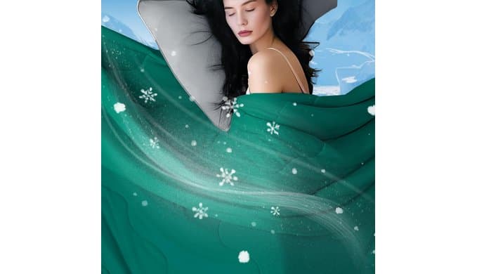 DOWNCOOL Cooling Comforter King Size, Cooling Blanket for Hot Sleeper thumbnail 1