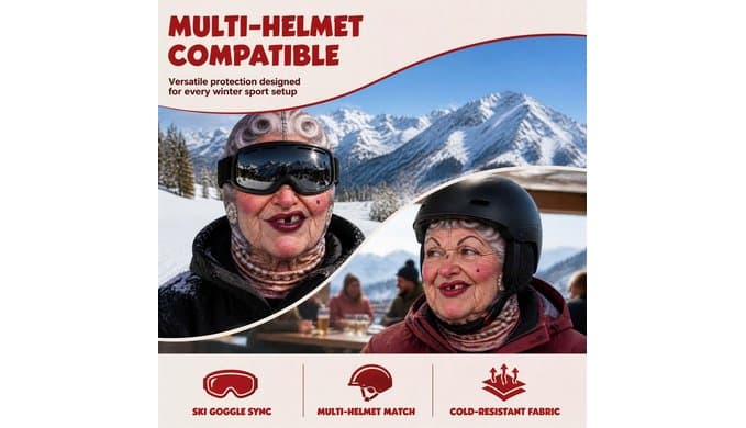 Funny Ski Mask for Adults Old Man Realistic Balaclava Face Mask thumbnail 3