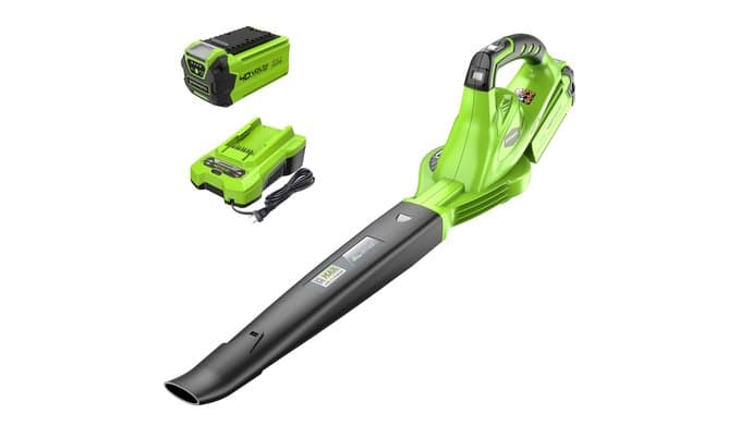 Greenworks 40V Cordless Leaf Blower, 135 CFM, 2.0 Ah Battery and Charger thumbnail 1