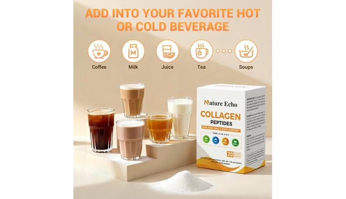 Hydrolyzed Collagen Peptides, Supports Hair, Skin, Nails, Joints & Bones thumbnail 5