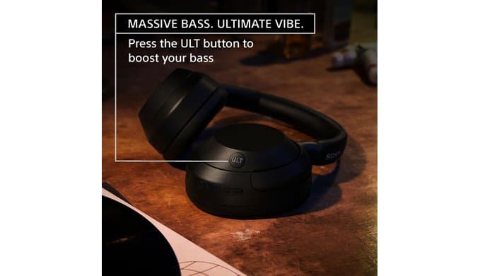 Sony ULT WEAR Over-Ear Noise Canceling Wireless Headphones, Black thumbnail 3