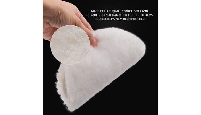 Buffing Polishing Pads, 7Pcs 7"(180mm) Waffle Foam Buffing Pads Polishing Pads Wool Pad Kit for 7Inch Backing Plate RO/DA/GA Car Polisher Boat Compounding, Polishing and Waxing thumbnail 5