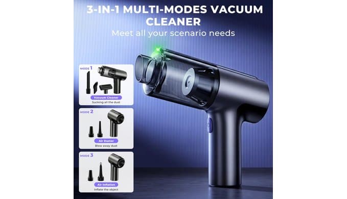 Car Vacuum Portable Cordless, Handheld Vacuum Cleaner Mini Small thumbnail 4