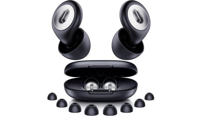 2026 Pro Ear Plugs for Sleeping, 46dB ASTM Certified Noise Cancelling Ear Plugs for Side Sleepers, 360° Pressure-Balanced, Snore & Noise Blocking with 6 Ear Tips, All-Day Comfortable Fit, Dark Phantom thumbnail 1