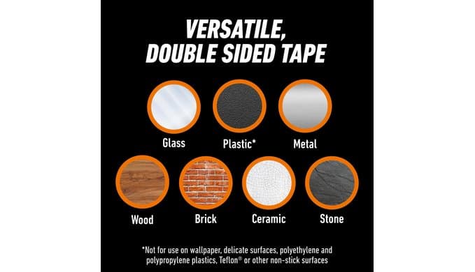 GORILLA Invisible Hold Double Sided Tape, 24 Pre-Cut 1" Mounting Squares thumbnail 4