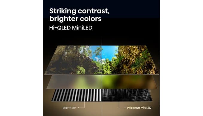 Hisense 100" E7 Cinema Series Hi-QLED Mini-LED 4K UHD Smart Fire TV (100E7SF, 2026 NEW) - Native 144Hz, AI Picture, Dolby Vision IQ · Atmos, FALD, HDR10+ Adaptive, MEMC, Alexa+ thumbnail 5