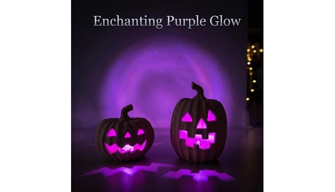 Terracotta Jack-o’-Lantern Pumpkins, LED Halloween Pumpkin Decor thumbnail 4