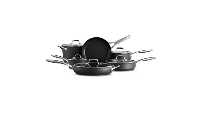 Calphalon Premier Hard-Anodized Nonstick Cookware 11-Piece Pots and Pans Set Dishwasher and Oven Safe with MineralShield Nonstick Technology Durable and Versatile Kitchen Cookware thumbnail 1