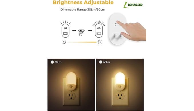 L LOHAS LED Motion Sensor Night Light, Motion Sensor Light Indoor, 30/60LM thumbnail 3