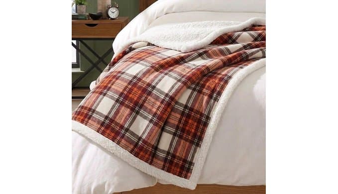 Eddie Bauer - Sherpa Reverse Throw Blanket for Bed or Couch, 50 x 60 thumbnail 3
