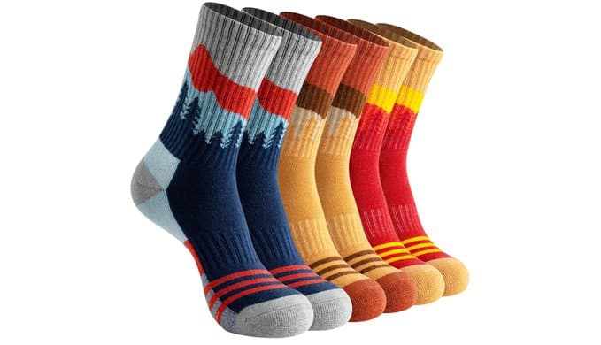 Womens Merino Wool Hiking Socks, Cushion Boot Socks for Camping Backpacking thumbnail 1
