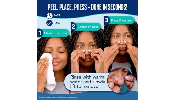 Breathe Right Nasal Strips, Extra Strength, Nasal Congestion, Clear, 44ct thumbnail 5
