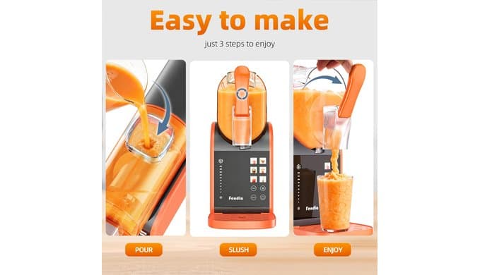 Max 95oz Slushie Machine with 6 Smart Presets, No Ice Needed Frozen Drink Maker for Home, Quick 30-Min Freeze for Slush, Margaritas, Smoothies, Ice Cream & More, Large Capacity Party Slushy Maker thumbnail 4