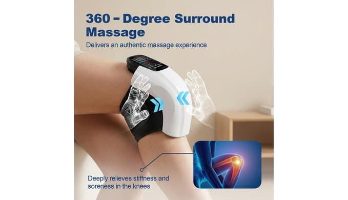 4 in 1 Knee Massager with Heat & Vibration, Red Light and 3D Massage thumbnail 5