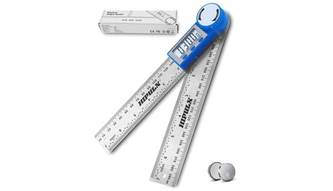 Digital Angle Finder Ruler, 7 Inch 2-in-1 Stainless Steel Angle Finder Tool, 360° Digital Protractor with LCD Display for Woodworking, Construction, Reverse Angle Measurement thumbnail 1