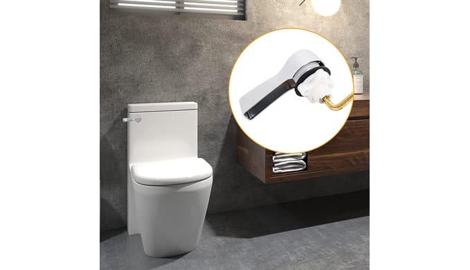 Hibbent Universal Metal Front Mount Toilet Handle Replacement Kit, Chrome thumbnail 2