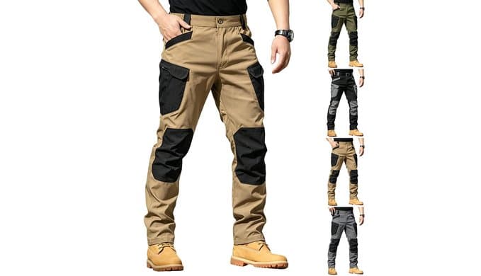 Men's Tactical Pants Water Proof Utility Ripstop Cargo Work Pants thumbnail 1