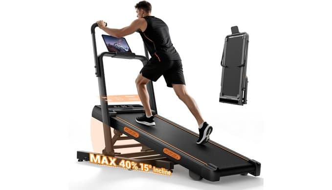 LONTEK Treadmill with 40% Incline & Handle Bar, Walking Pad with Incline thumbnail 1